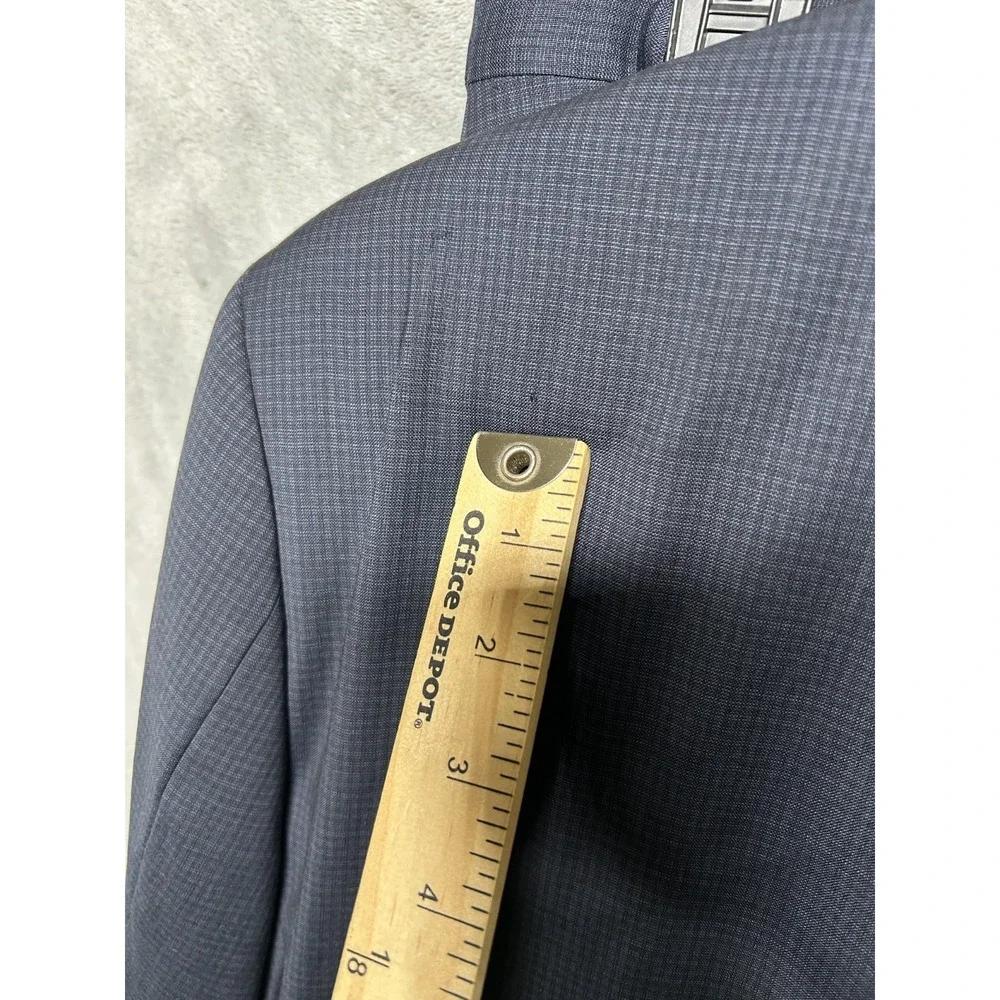 Hugo Boss 2 Piece Breathable Suit Mens 42r Pants 34x30 check pattern blue